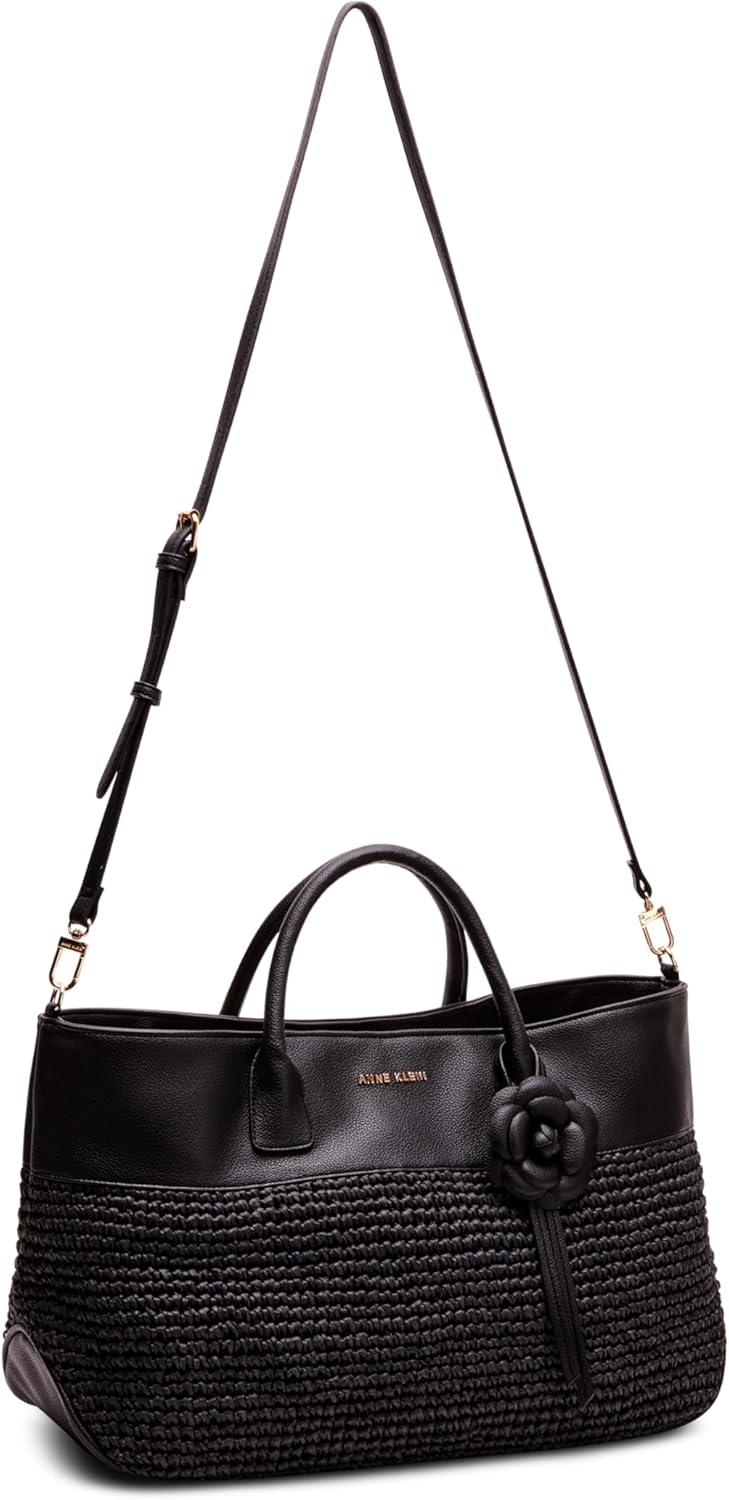 Anne Klein EW tote with floral applique