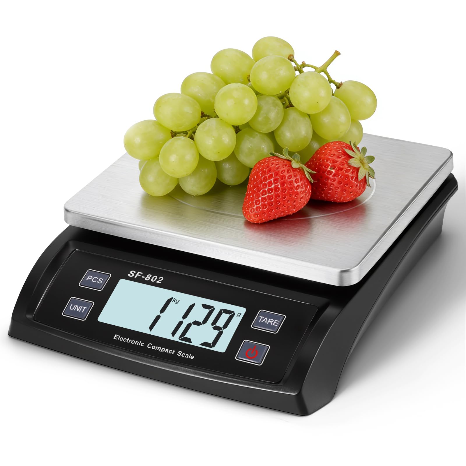 66lb/30kg Large Digital Kitchen Scale With LCD Display and Bread Scale Tare,Stainless Steel Platform,Food Weighing Scales For Store, Kitchen, Restaurant Market, Meat, Food,Fruit