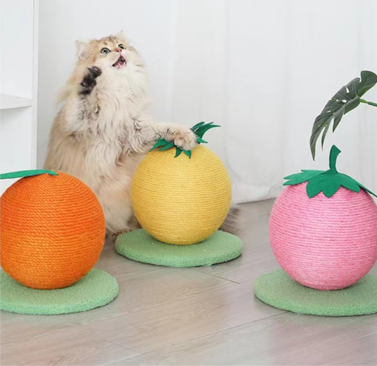 Tiragraffi Per Gatti Tiragraffi Cartone Tiragraffi For Gatti Tiragraffi For Gatti Verticale A Forma Di Frutta Tiragraffi For Gatti For Palla Tiragraffi For Gatti Da Interno Tiragraffi Divano(Yellow)
