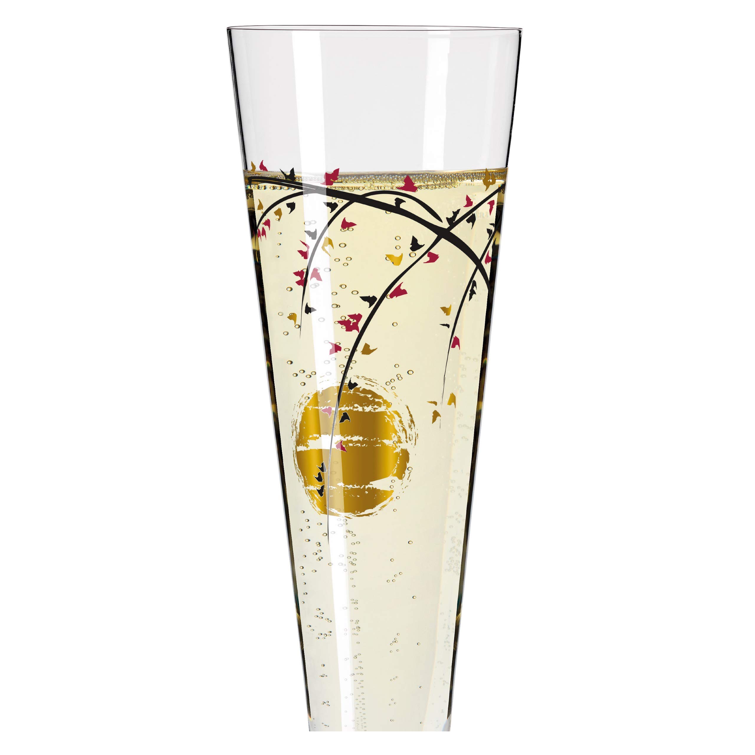 Ritzenhoff 1071014 Bicchiere da champagne 200 ml - Serie Goldnacht No. 14 - Nobile pezzo di design con oro vero - Made in Germany