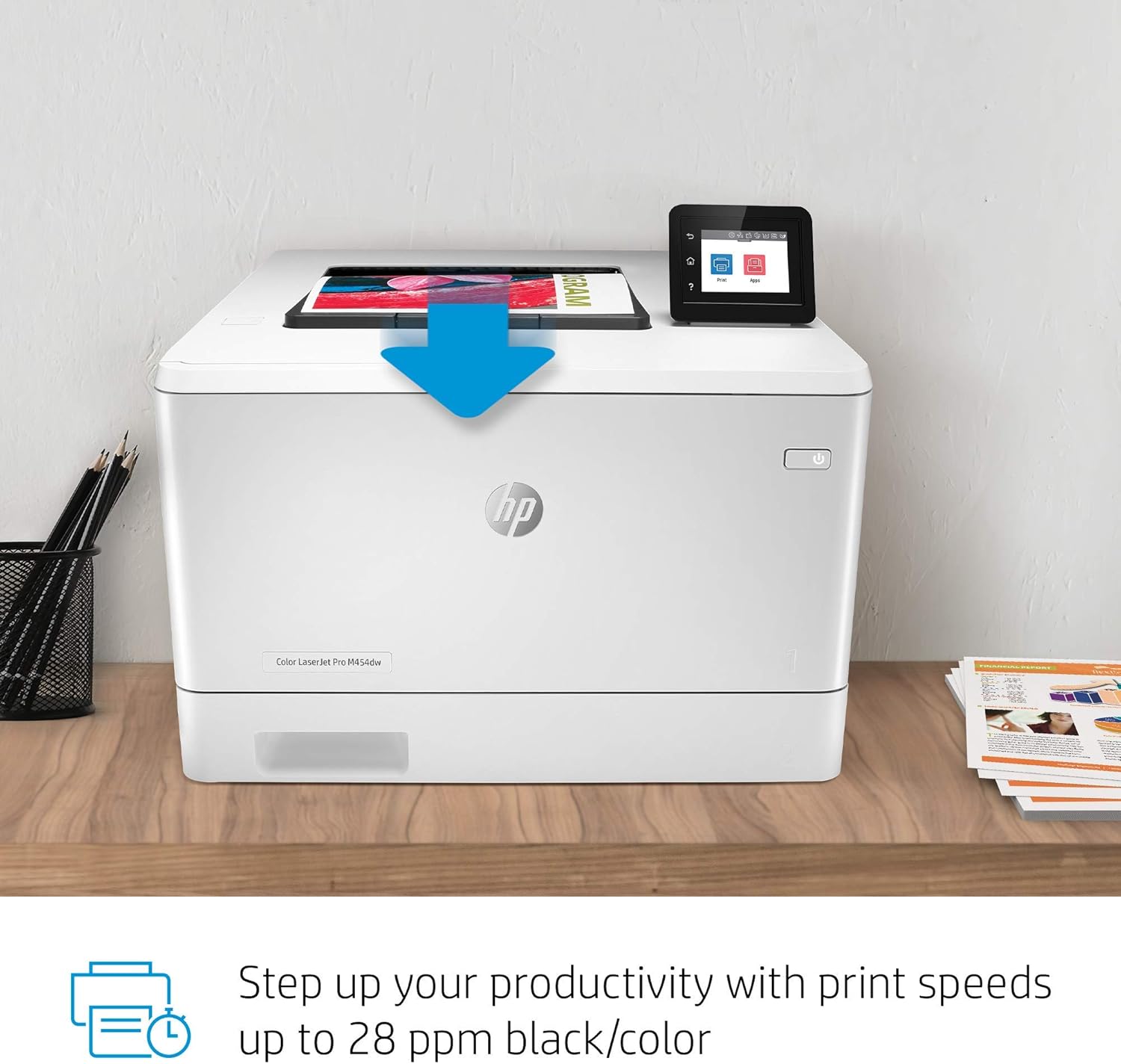 HP LaserJet Pro M454 M454dw Laser Printer - Color (Renewed)