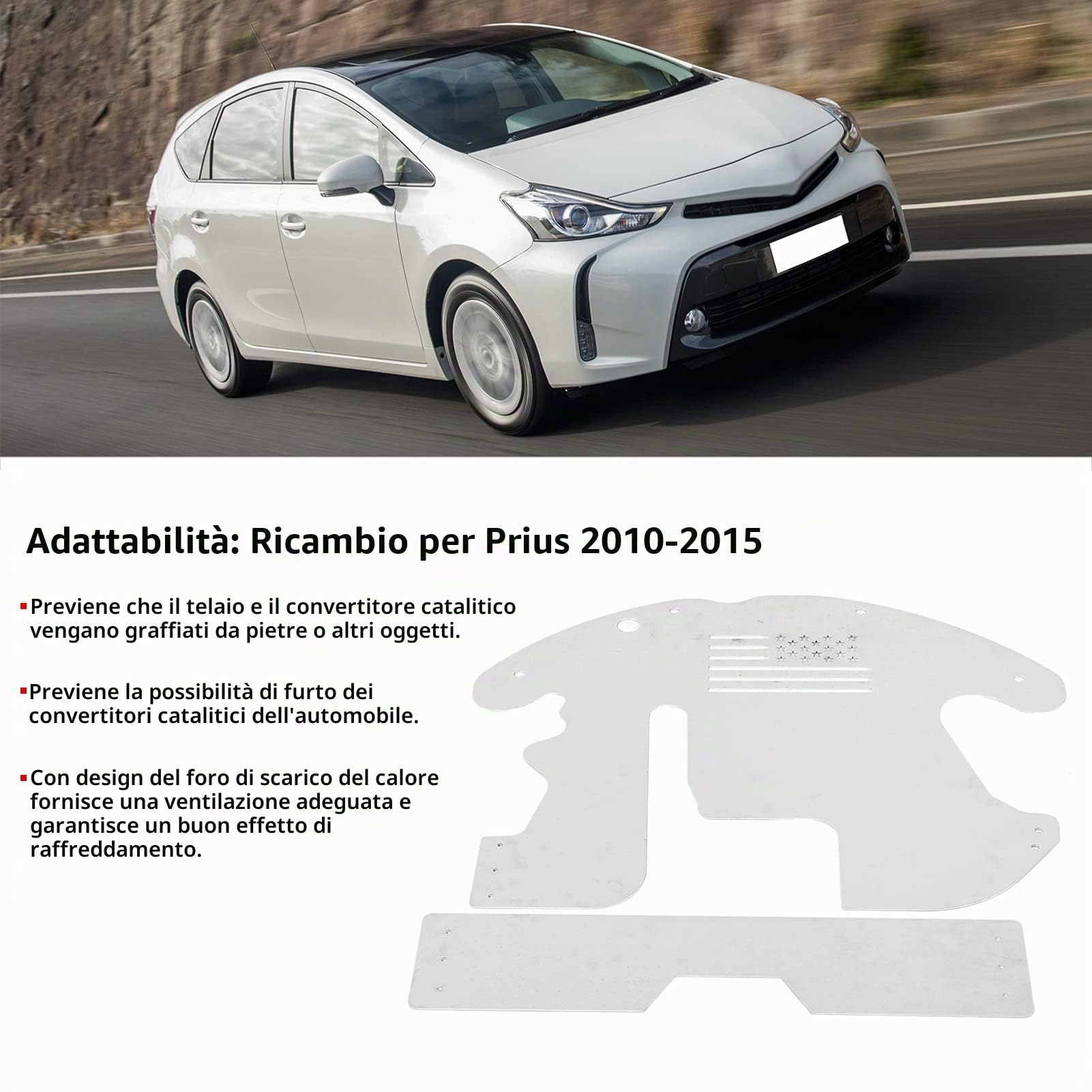 Protezione Catalizzatore Coperchio Catalizzatore Protezione Antifurto Protezione Antifurto Protezione per Convertitore Catalitico per Auto