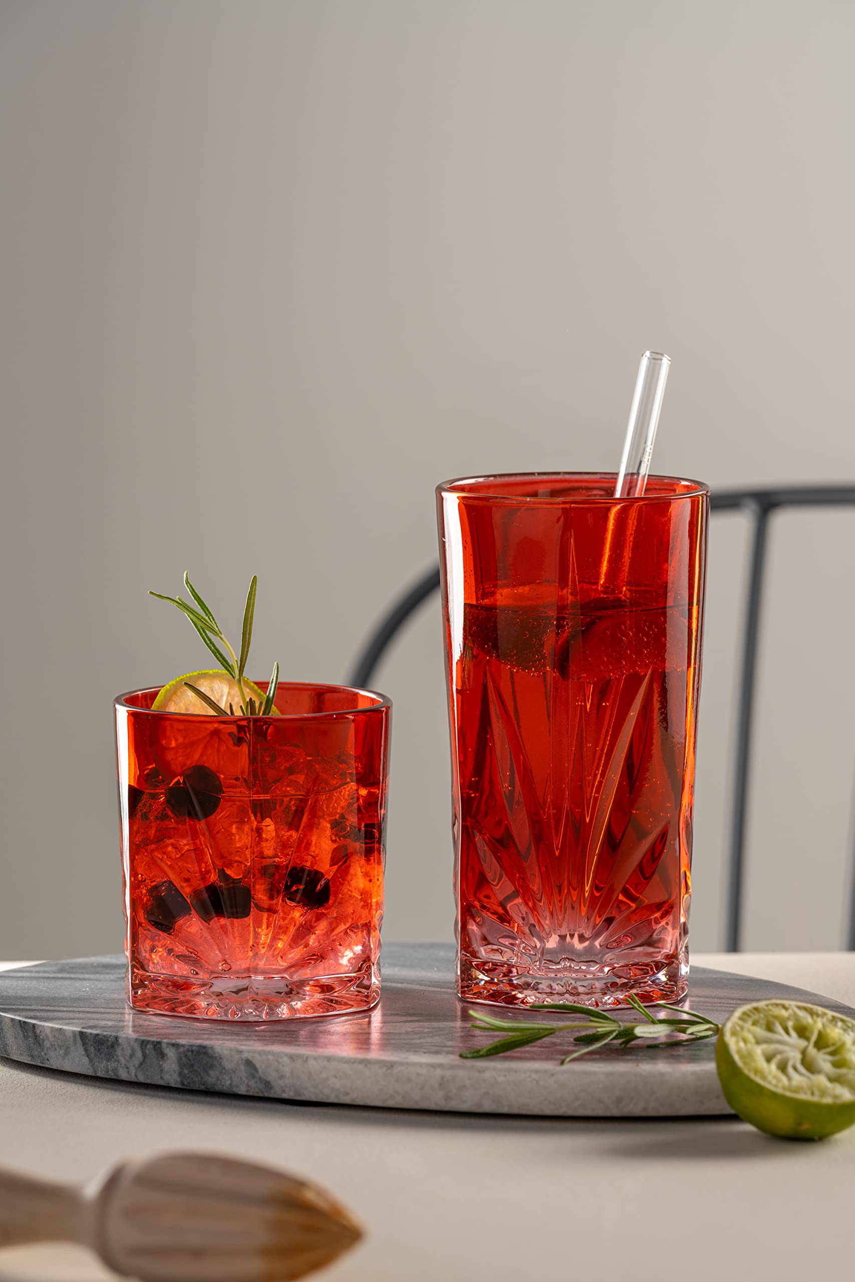 Leonardo Capri Trinkgläser 4er Set - Facettenschliff Mit Stern-Relief, 220ml