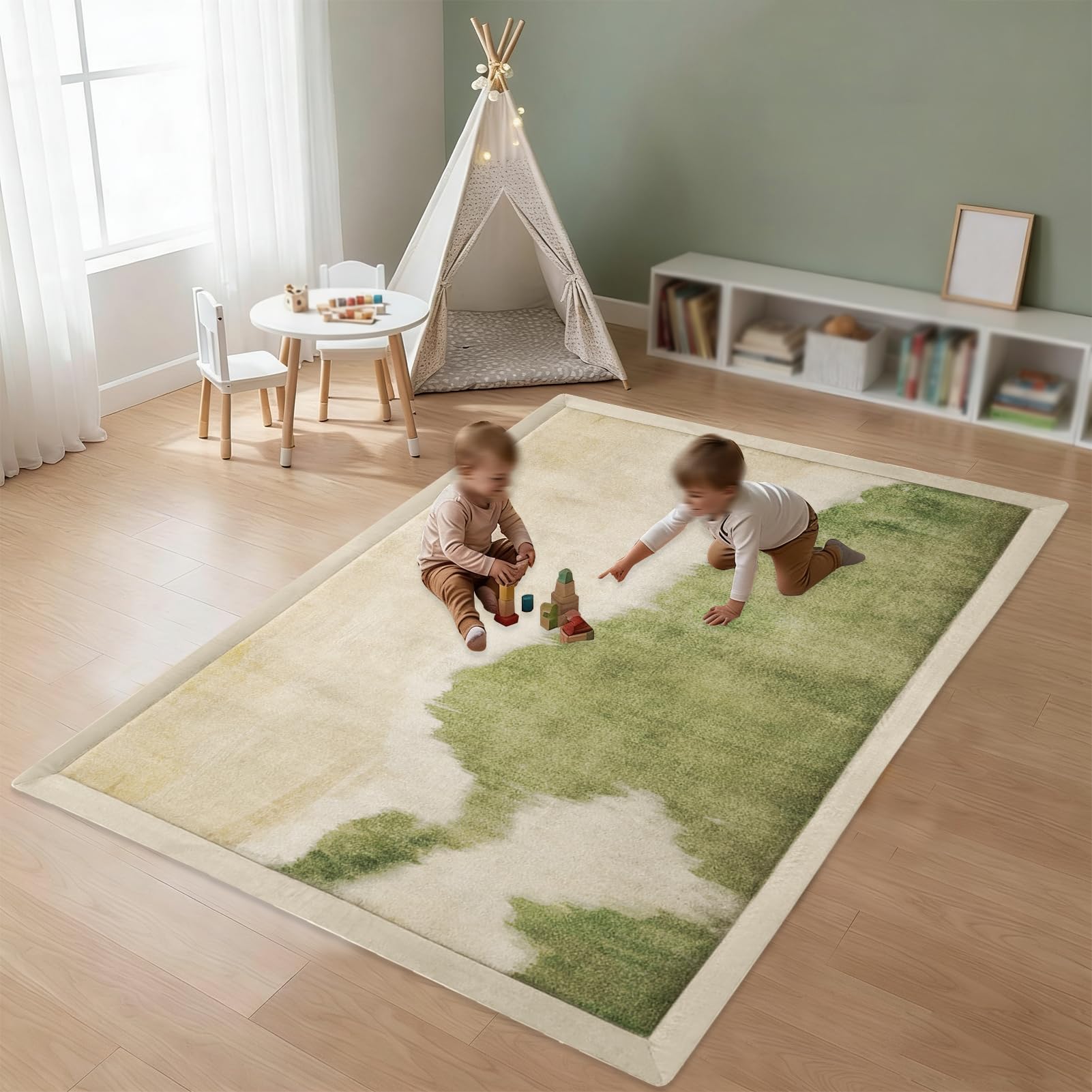 Baby Play Mat for Floor, 3 cm Thick Playmats for Babies, Soft Baby Rug Kids Playpen Mat for Crawling & Playing, Non-Slip Play Crawling mat for Nursery Baby, Soft Activity Floor Mat 100 x 150 cm