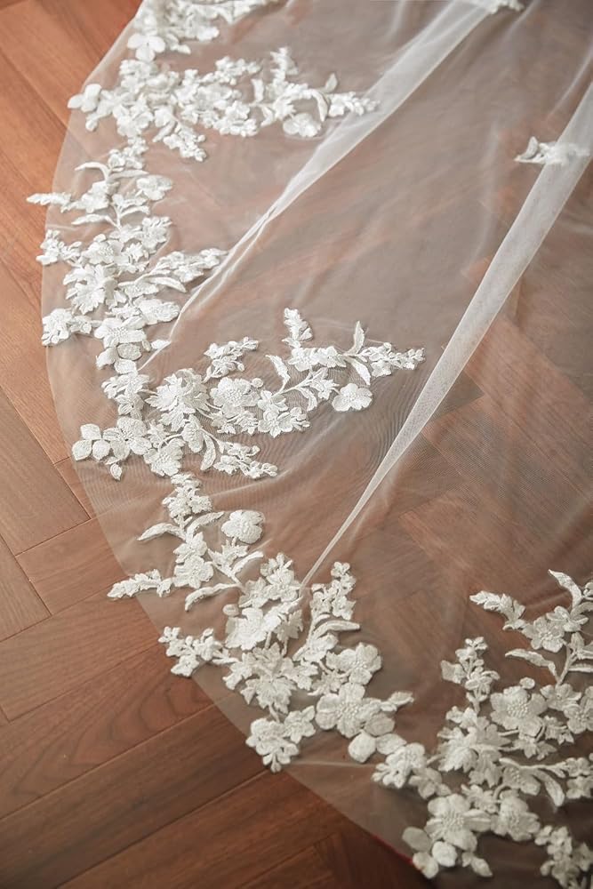 EllieHouse Long Tulle Shoulder Bridal Cape Wedding Veil