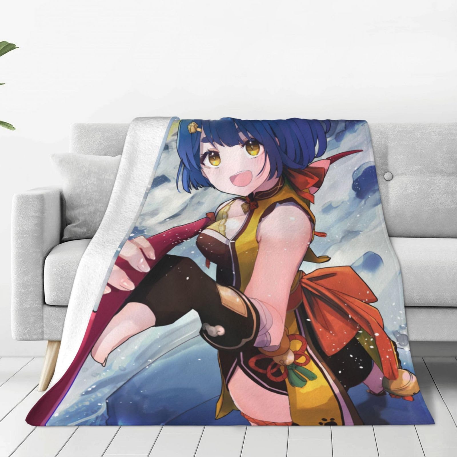 Amazon｜毛布 ブランケット ひざ掛け 原神 香菱 しゃんりん 可愛い