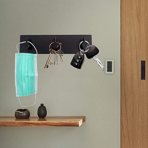 Miniatura 8 de Ganchos para llaves de pared, soporte para llaves para decoración de pared con 3 ganchos para llaves, perchero, colgador de bolso, gancho para