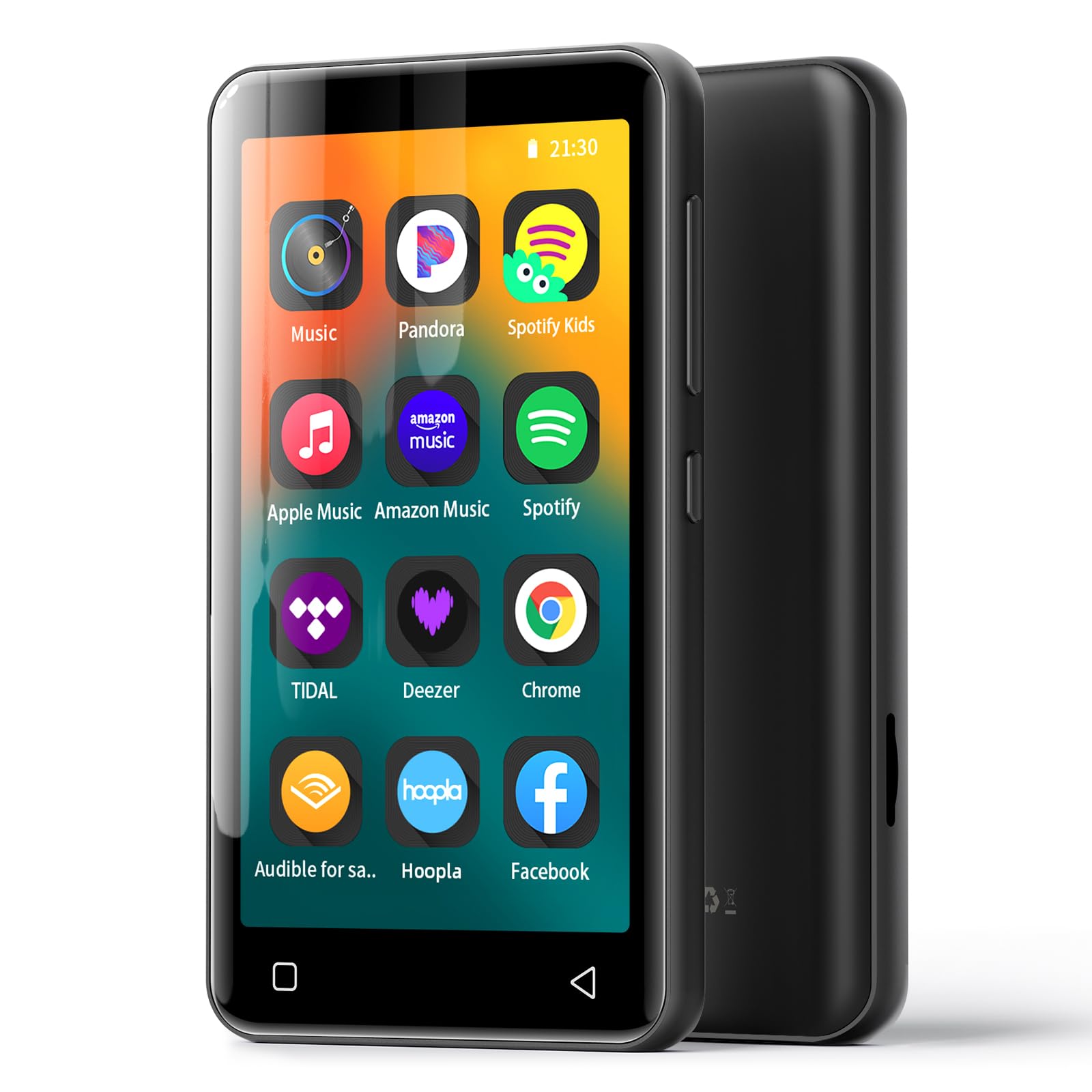 MP3 Player with Bluetooth and WiFi,MP3 Player with Spotify,Spotify Kids,Audible,Pandora,Amazon Music,4" Music Player MP4 Up to 1TB(80GB,Black)