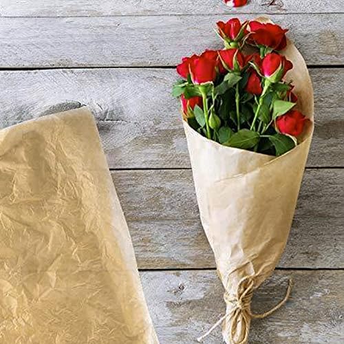 Miniatura 4 de RUSPEPA Papel de seda de envoltura de regalo, papel de seda caqui para envoltura de regalo, manualidades de arte, bricolaje, bolsas de paquete,