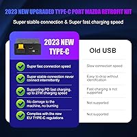 Vista 5 de Tipo C Mazda Apple CarPlay y Android Auto HUB OEM Kit de reequipamiento USB para Mazda 2/3/6/CX3 CX5/CX8/CX9/MX5/Miata 2014-2019 con sistema MZD