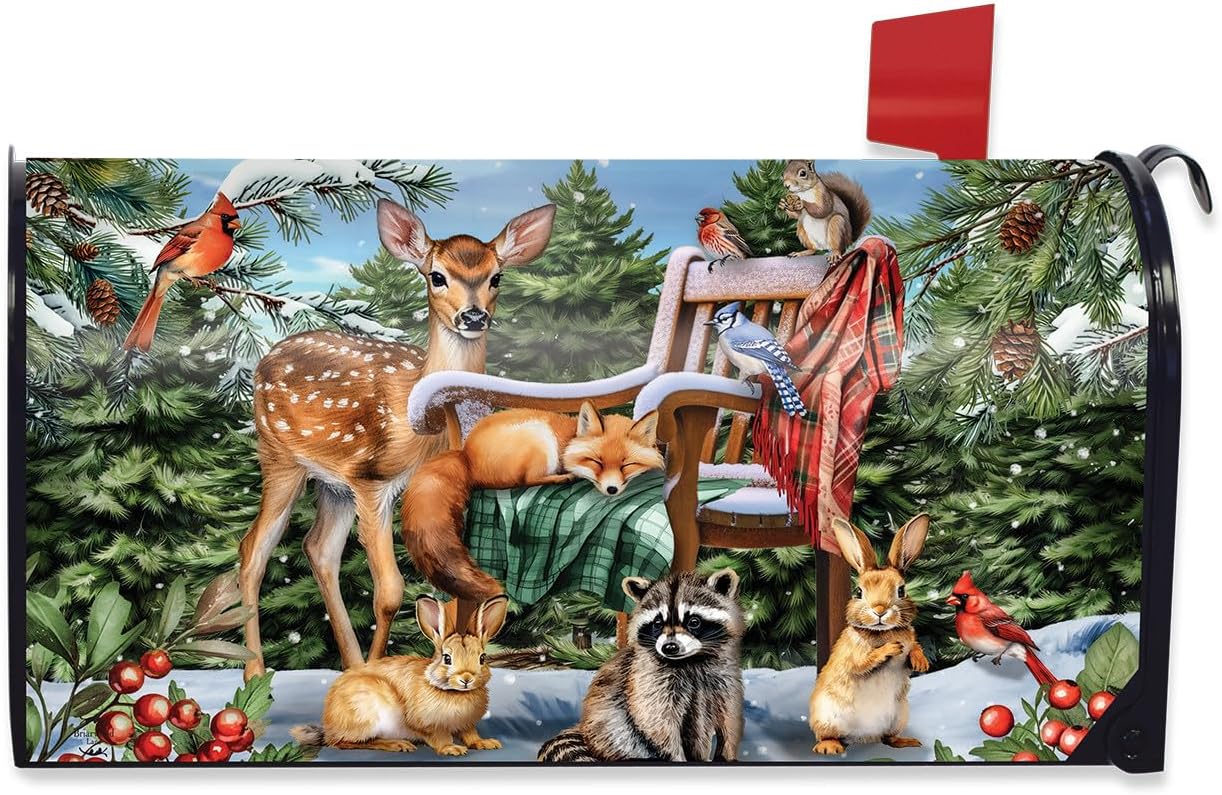 Briarwood Lane Snow Day Friends Mailbox Cover