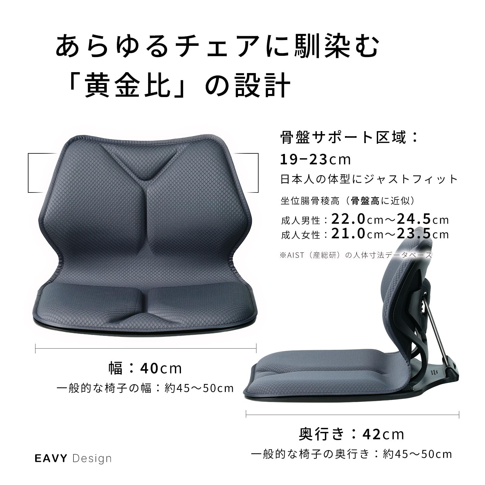 Amazon.co.jp: EAVY LW ランバーサポート 骨盤サポート 椅子