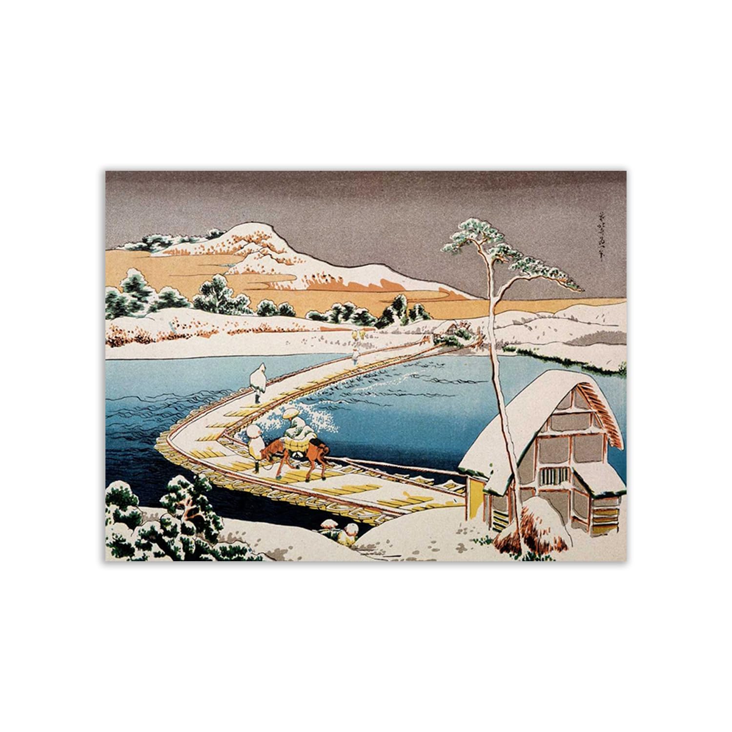 Impression sur papier poster Katsushika Hokusai paysage japonais mural xxl 100x75 CM