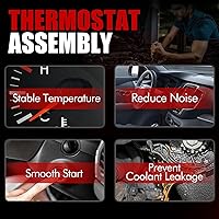 Vista 6 de MITZONE Conjunto de termostato de refrigerante del motor compatible con BMW E70 X5 E71 X6 3.0L reemplazar 11537550172