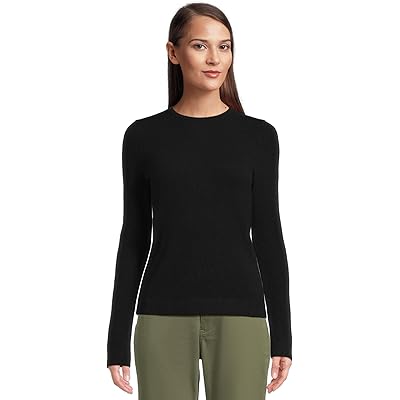 L.L.Bean Classic Cashmere Sweater Crewneck classic black