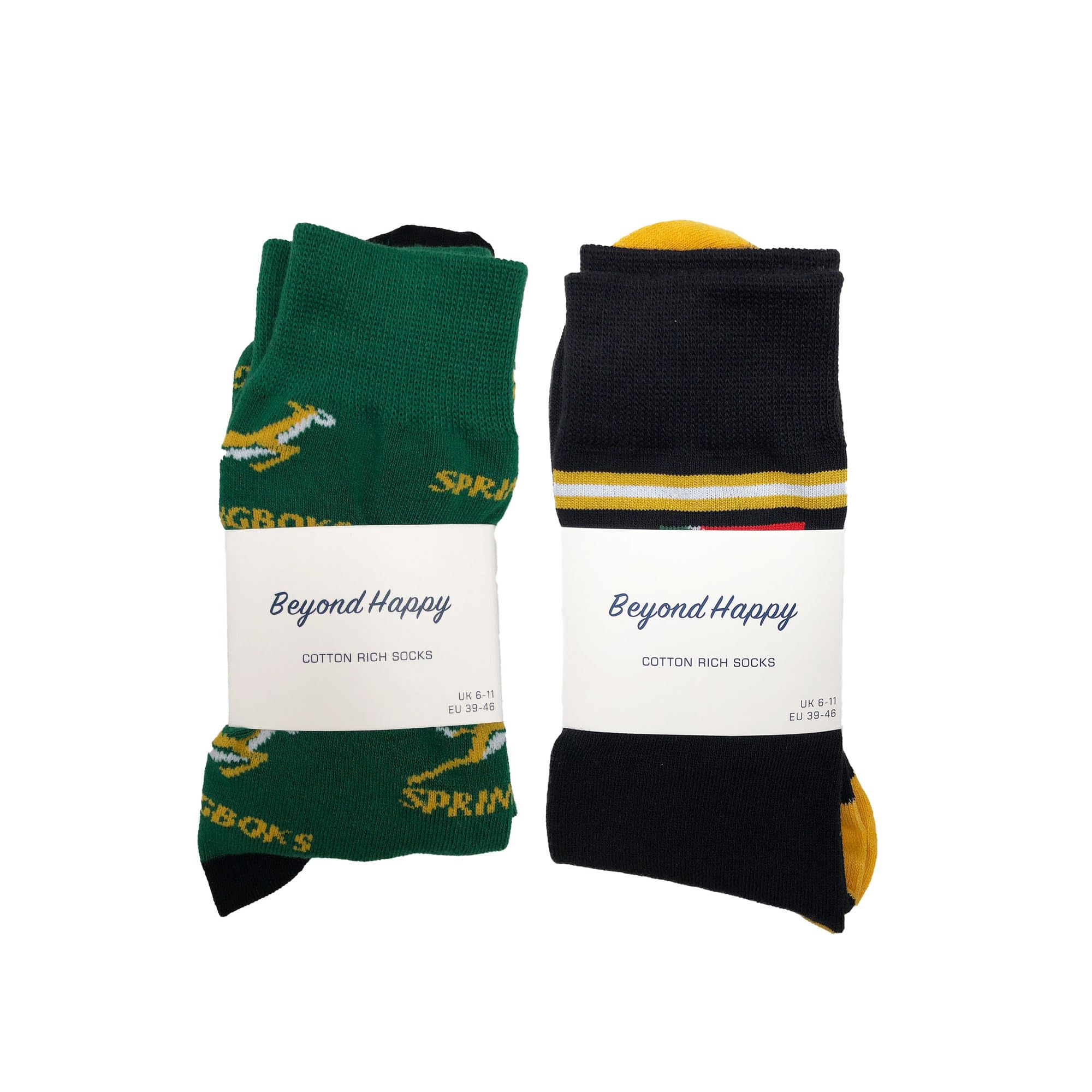 Calzini Rugby Springboks Sud Africa – Unisex Cotone, Set da 2 Paia