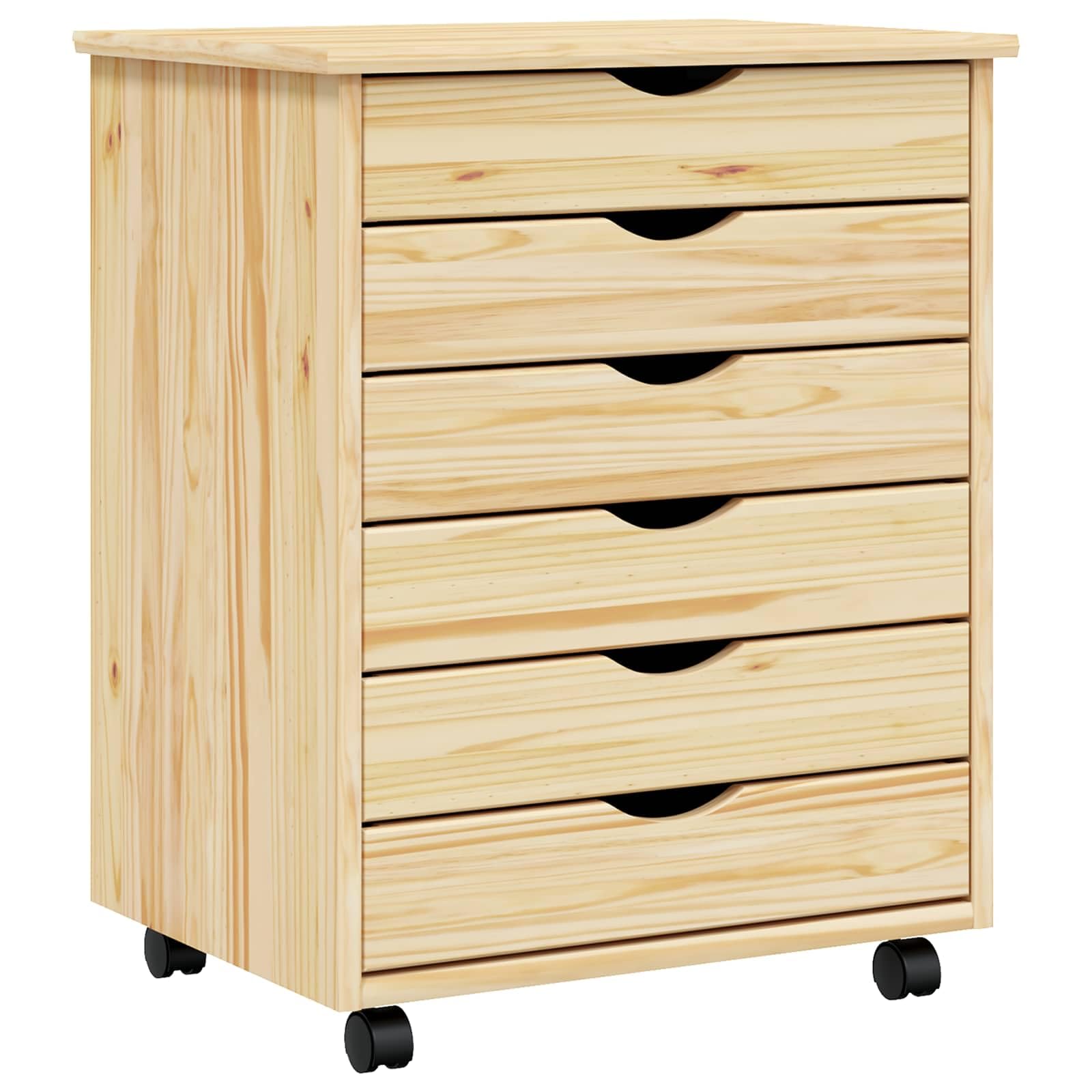 Archivador Móvil con Cajones, Gabinete de Almacenamiento de Oficina con Ruedas para Documentos, Libros, Papelería, Oficina en Casa, Sala de Manualidades, (53x39x65,5cm)