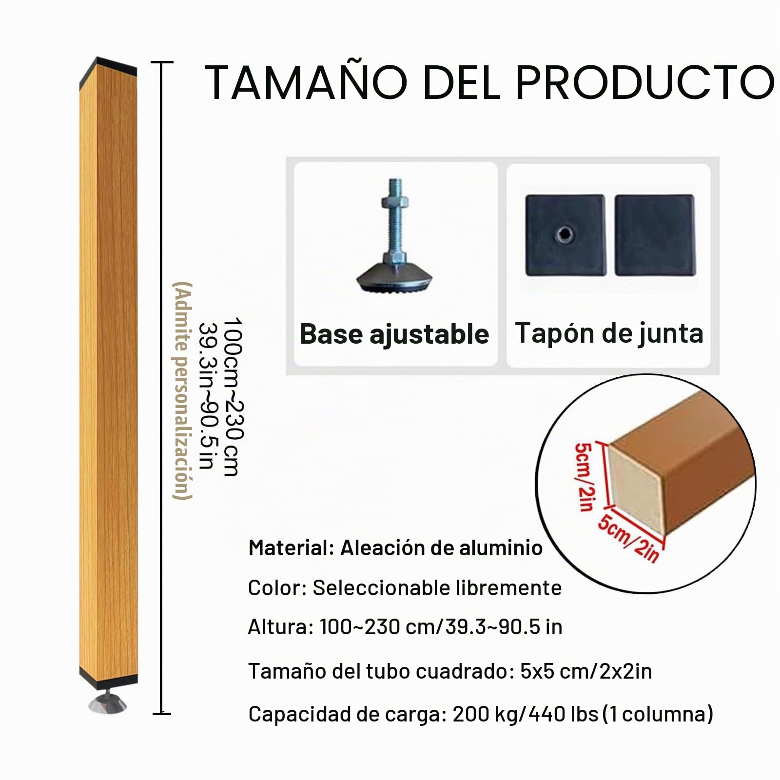 Partición de Pared Separador de ambientes De Suelo a Techo Lamas - Mampara Poste Separador Sala de Estar Sencillo Moderno Entrada Restaurante Columna Hueca DEC(9root,230cm/90.5in/7.54ft)