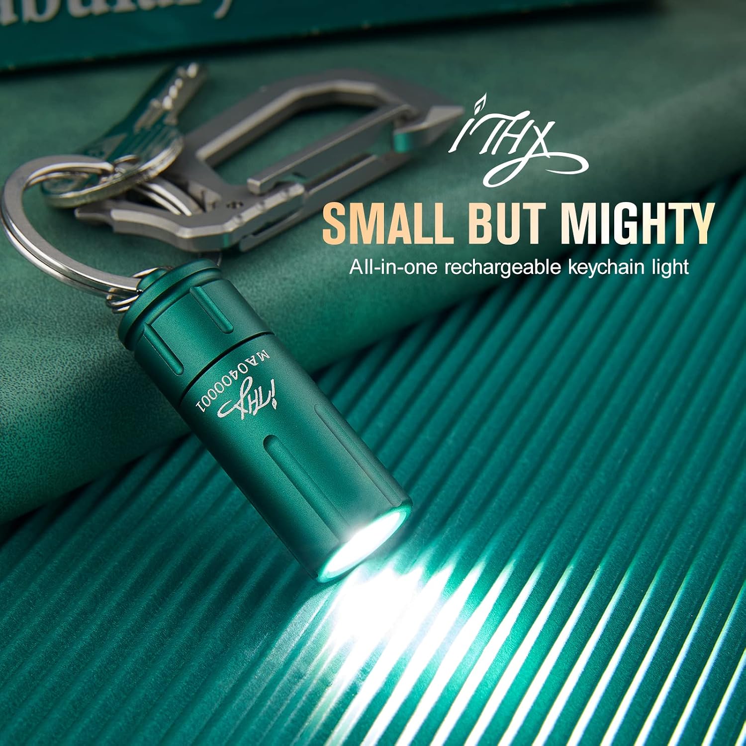 OLIGHT i1R 2 EOS iTHX 150 Lumens Tiny Rechargeable Keychain Flashlight EDC Mini LED Keyring Light with Built-in Battery for Camping Hiking Dog Walking(Evergreen)