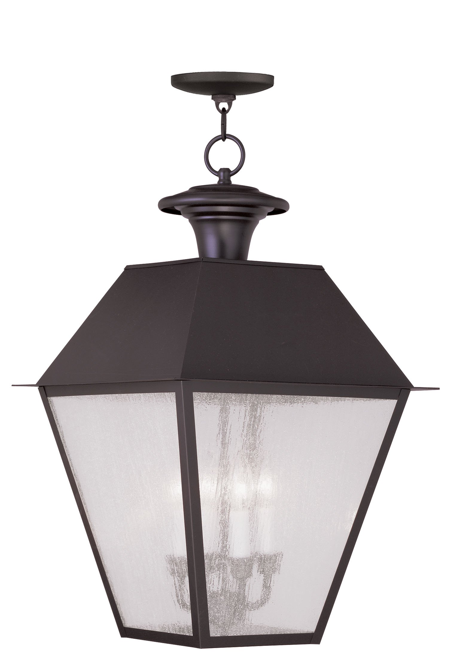 Livex Lighting Mansfield 4-Light Outdoor Hanging Lantern in Bronze