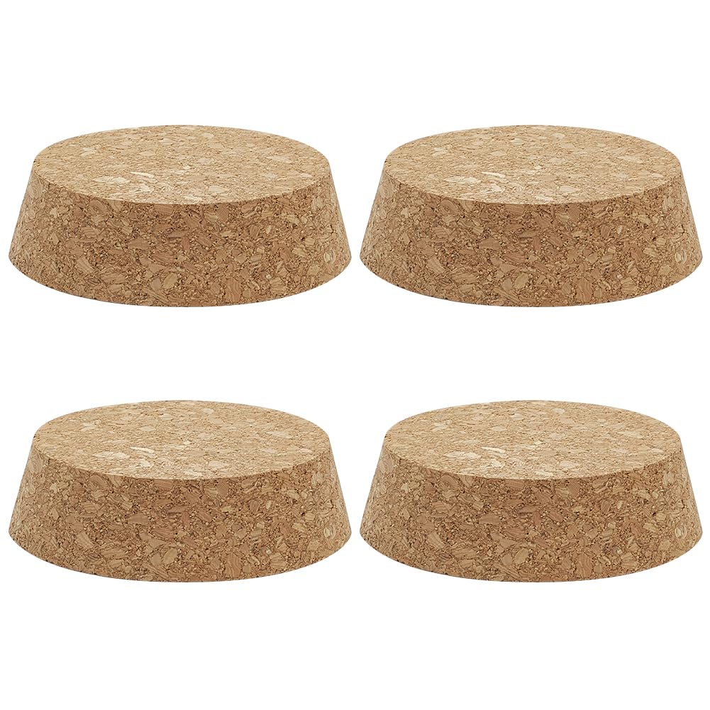 BENECREAT 4 tapones de corcho cónicos, 78~90 mm, tapas de botellas de corcho de madera blanda natural para vinos, botellas decorativas, vasos, arte, manualidades