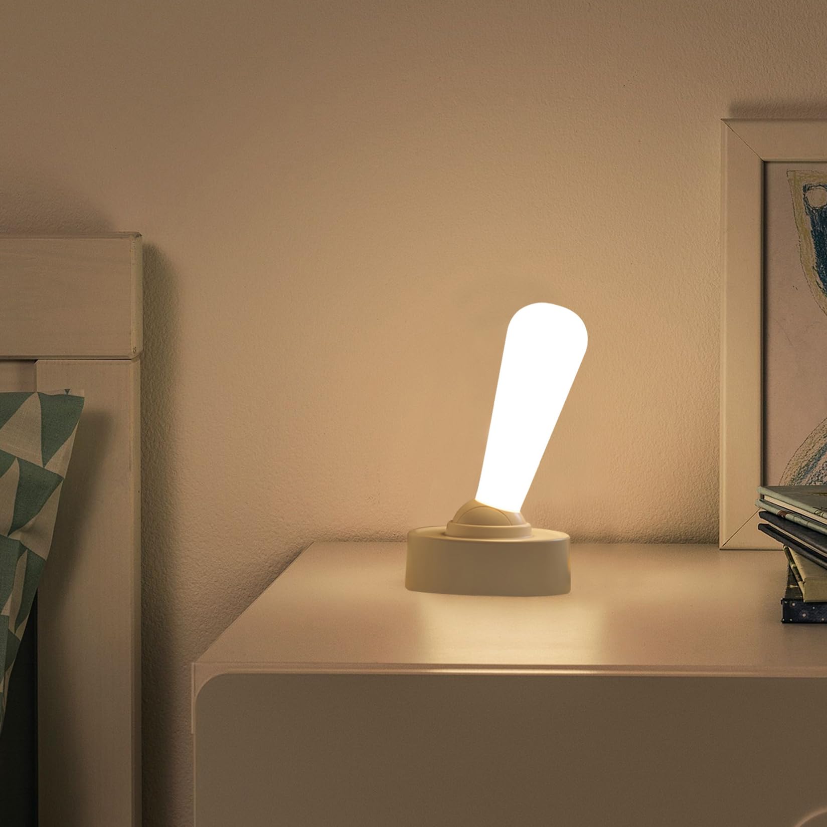 Veilleuse pour enfant à intensité variable - Chargement USB - Portable - Rechargeable - Veilleuse pour chambre à coucher, salon, enfants et adultes - Cadeau (blanc)