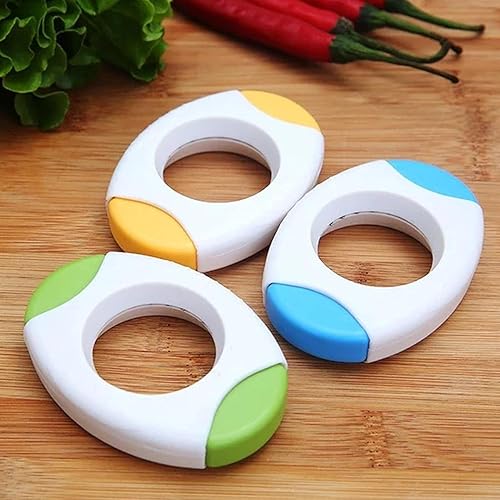 Miniatura 2 de Abridor de cáscara de huevo amarillo, cortador de huevos, separador de galletas de huevo para cortar rápidamente la parte superior de huevos,