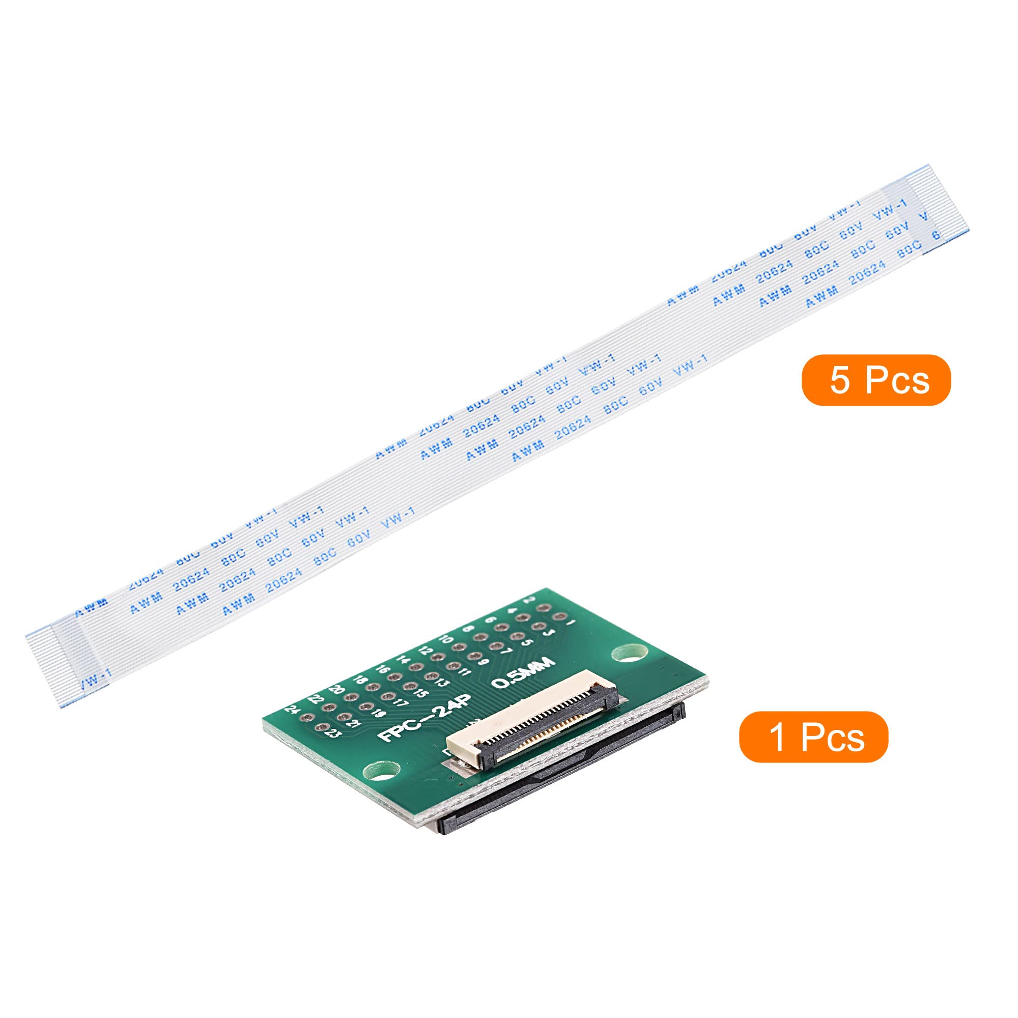 Amazon.co.jp: MECCANIXITY FFC FPC 24ピン 0.5mm 1mm ピッチ