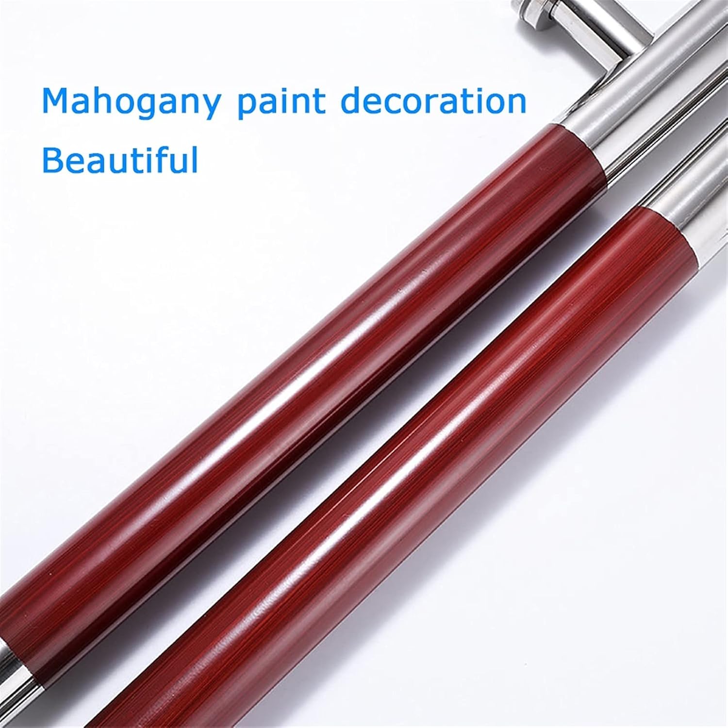 Gate Hardware Indoor and Outdoor Stainless Steel Handle Office Glass Door Handle KTV Push-Pull Door Wooden Door Handle Hardware,Surface Red Wood Grain Paint Finish(Red 600×400mm)