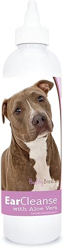 Healthy Breeds - Limpiador de oídos con aloe vera - Formulado por veterinarios para desodorizar, limpiar, secar y acidificar el canal auditivo -