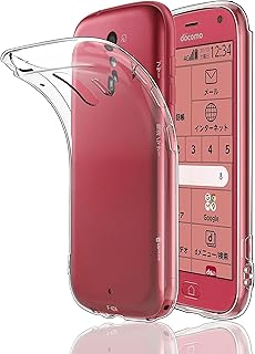 houge ケース らくらくスマートフォン F-42A / me F-01L 用 クリア カバー 全面保護 衝撃吸収