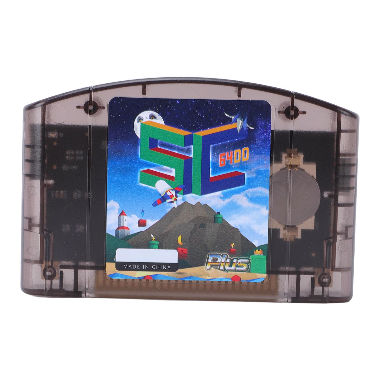 Yctze Cart64 Cartouche Flash Open Source pour N64, Cartouche Flash d'émulation 64DD, Multi-émulateur Hub avec 32 Go Intégré et USB C, Idéale pour Homebrew et Bibliothèque de Jeux Complète (Noir