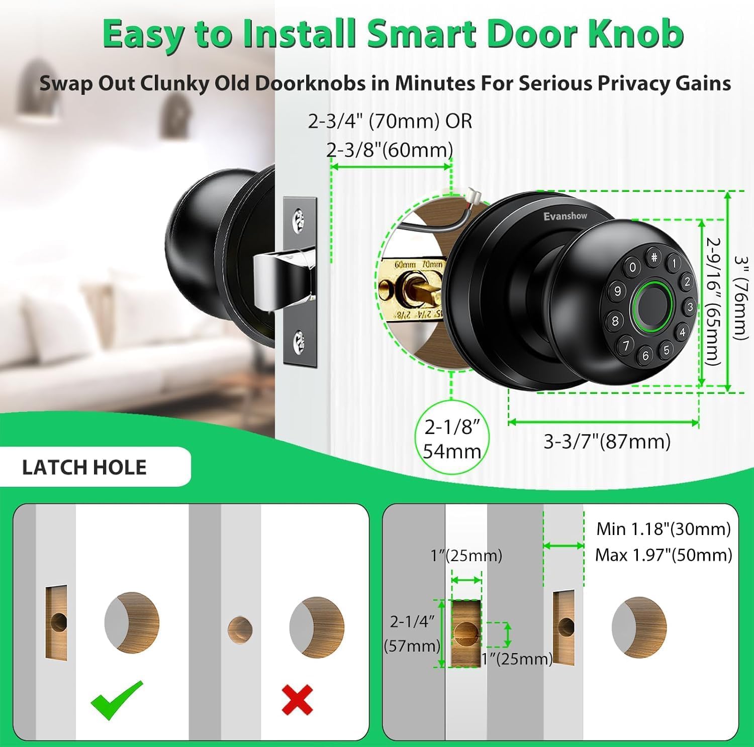 Smart Fingerprint Door Lock - Keyless Entry -3
