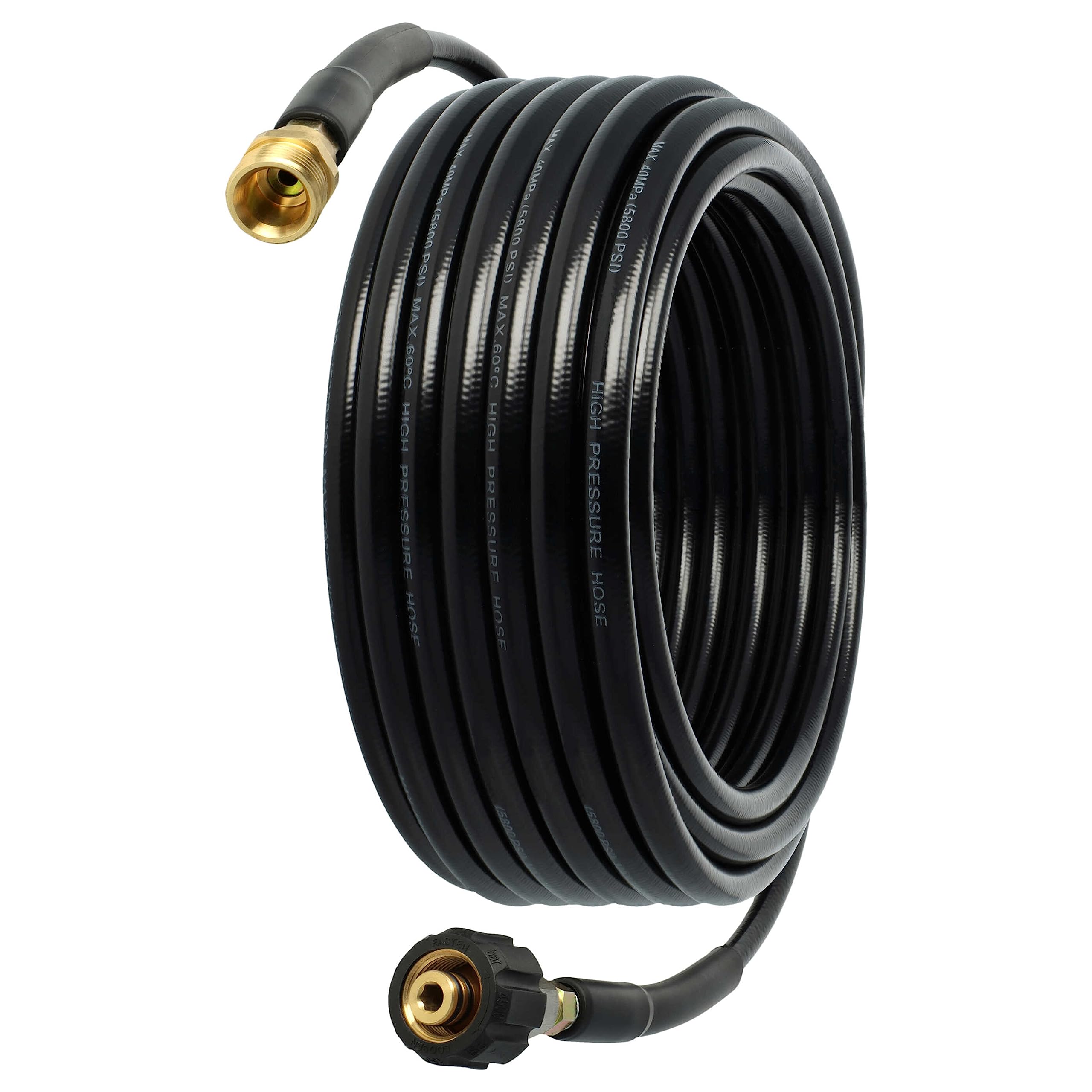 vhbw prolunga tubo flessibile da 20 m compatibile con Kärcher K4, K 330 M, K 300M-PL-HORNBACH idropulitrice con attacco filettato M22 x 1,5 nero