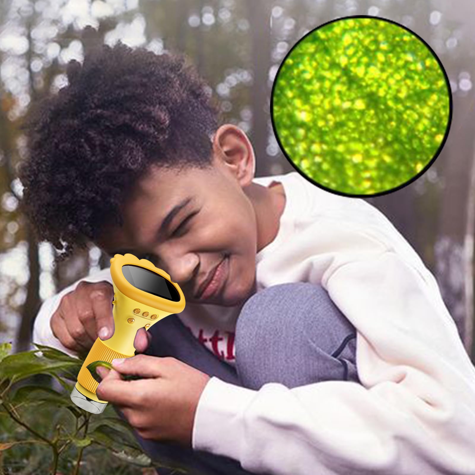 Microscopio per bambini – Microscopio scientifico educativo per bambini | dispositivo ottico portatile 1000x | Microscopi di biologia nel laboratorio domestico per l'osservazione microbiologica