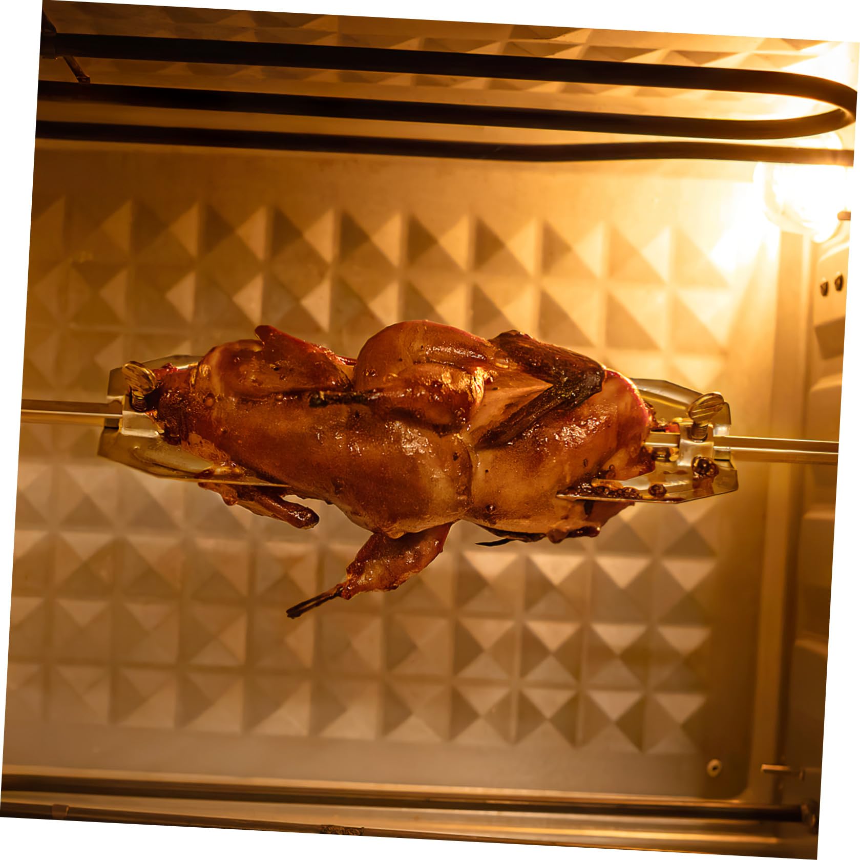 Cabilock Girarrosto Pollo Allo Spiedo Forchetta Griglia Forchetta Griglia Girarrosti Forno Griglia Cremagliera Spiedo Griglia Per Carichi Pesanti Girarrosto Grill Kit Barbecue Grill