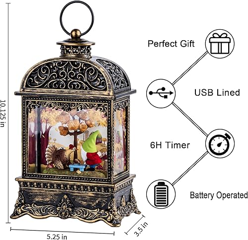 Miniatura 155 de Globo de nieve de Navidad, escena cardenal iluminada, linterna musical de agua de nieve, decoración navideña brillante y regalo para familiares