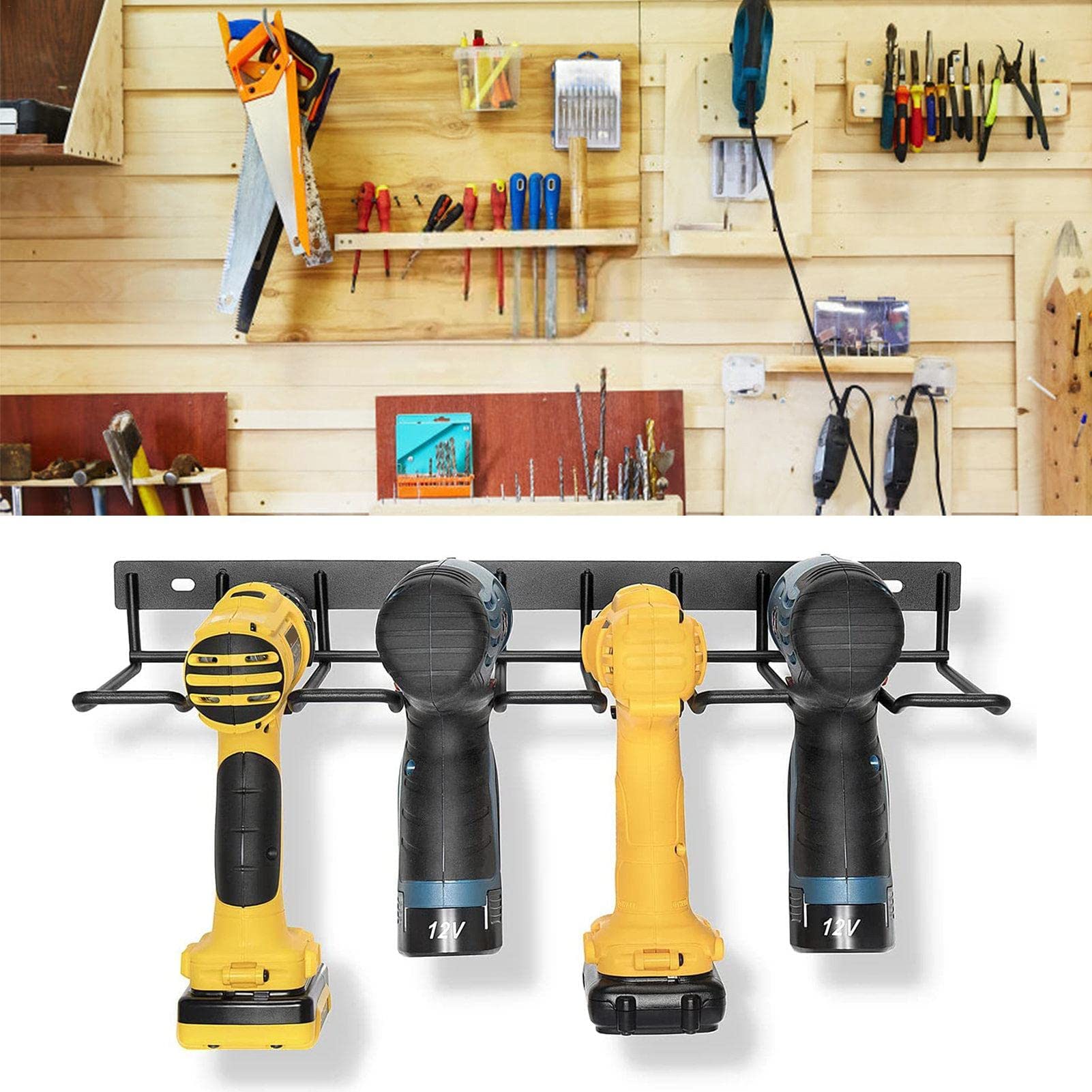 C2M Heavy Duty Floating Tool Shelf & Organizer | Wall Mounted