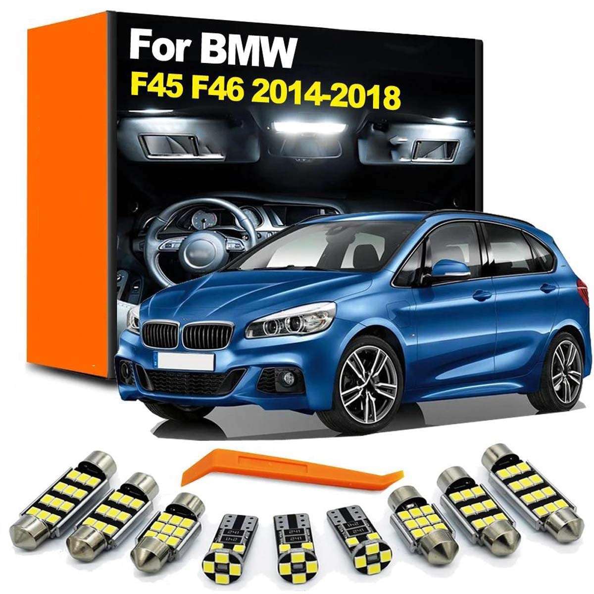 Kit de 6 Luces LED Interiores, para BMW Serie 3 F30 F31 Sedán Touring 320 325 328 330 2013 2014 2015 2016 2017 2018