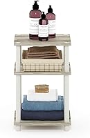 Vista 6 de Furinno JUST Side Table, 3-Tier End Table, Open Shelves Night Stand, Bedside Table, Toolless Assembly, for Living Room, Bedroom, Bathroom, Sonoma