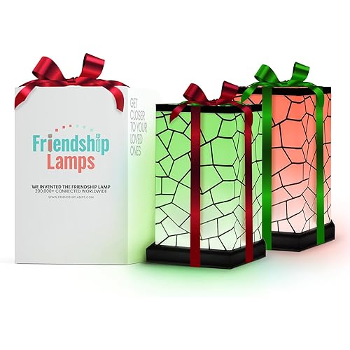 Friendship Lamp® by Filimin Classic - Best Friend Lamps Wi-Fi Touch Lamp LED Light for Long-Distance, Connection, Relationship, Friendship, Gifts, Love, 200+ Colors, App Setup - Set of 2
