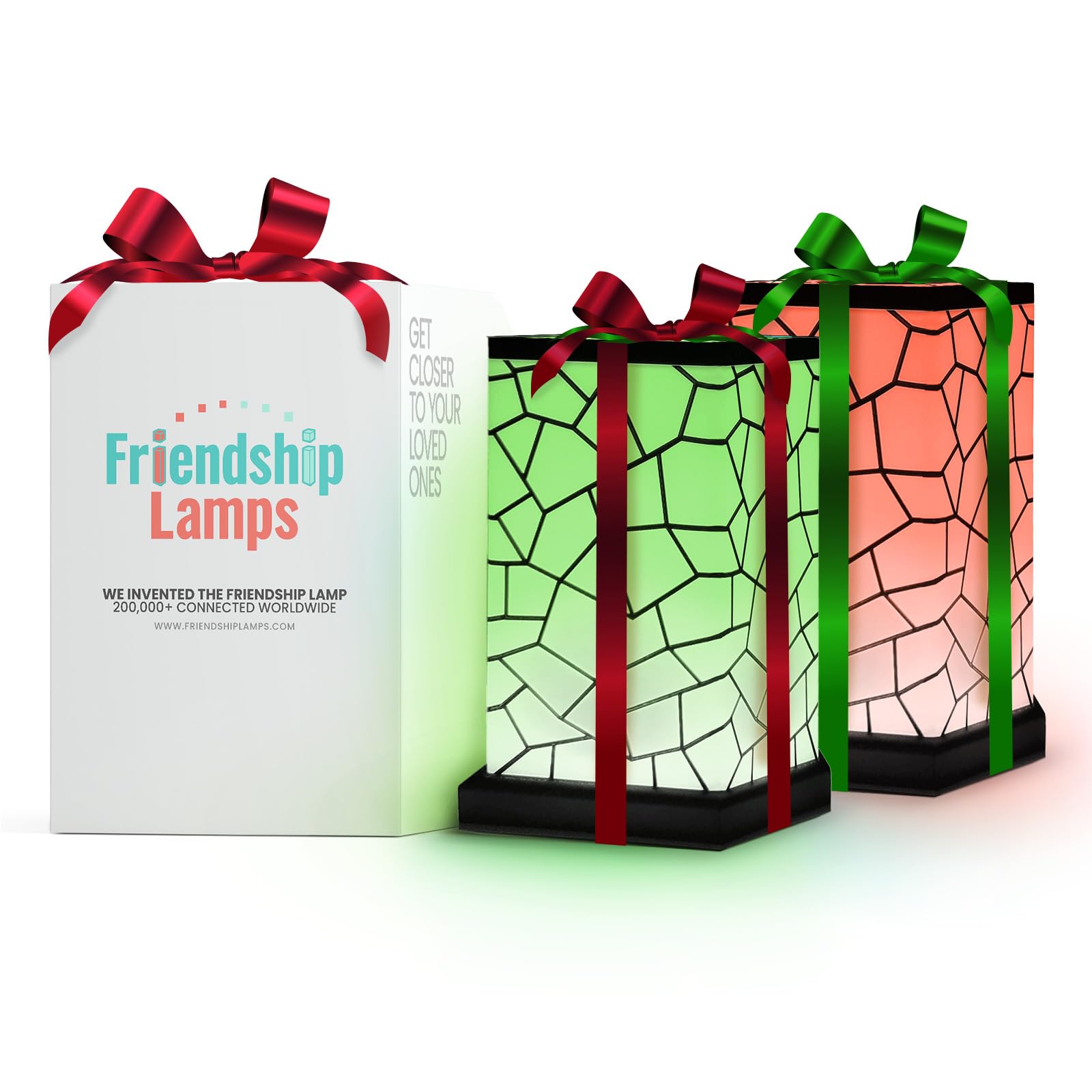 by Filimin Classic - Best Friend Lamps Wi-Fi Touch Lamp LED Light for Long-Distance, Connection, Relationship, Friendship, Gifts, Love, 200+ Colors, App Setup - Set of 2