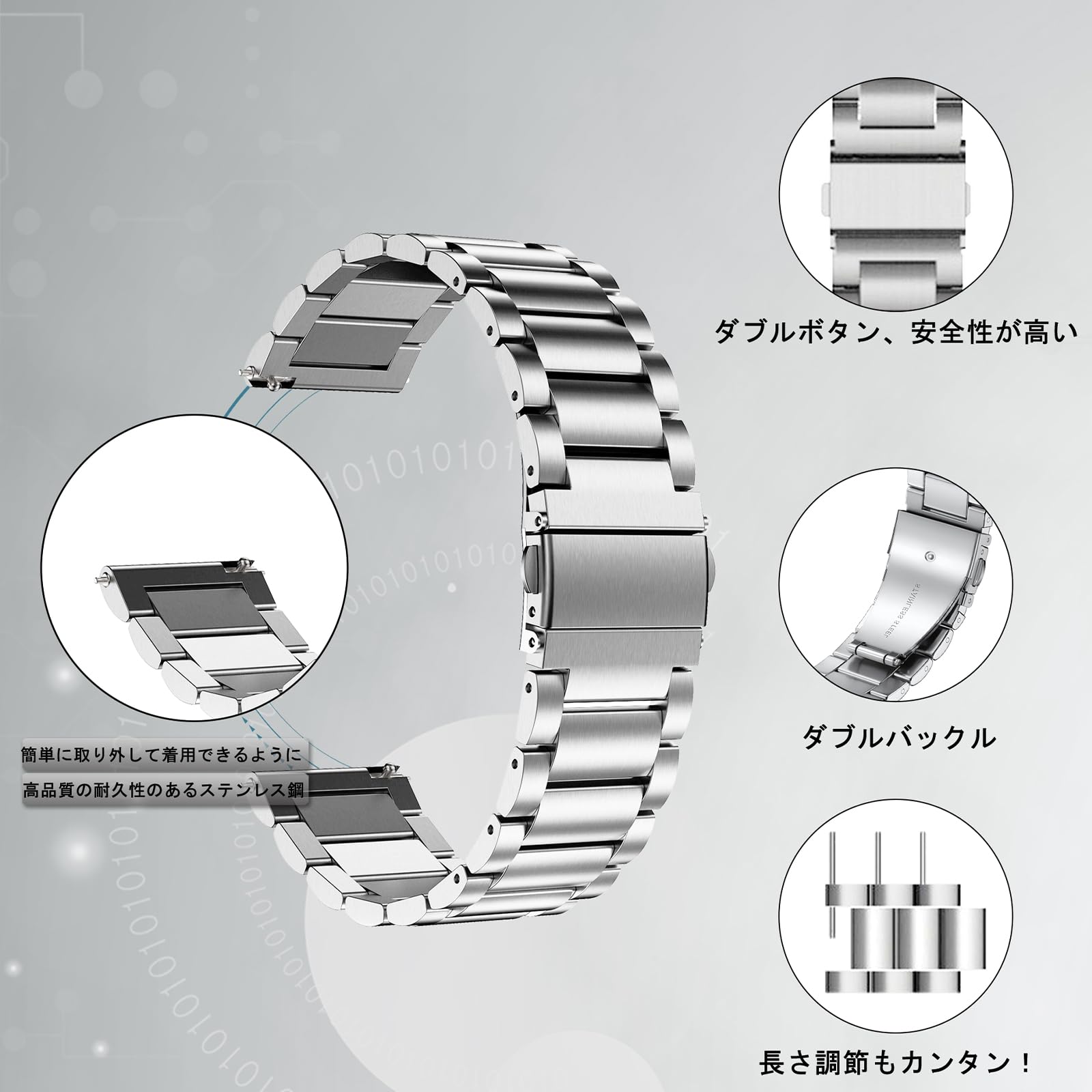 Amazon.co.jp: [LuFiYa] 時計バンド ベルト18mm / 20mm / 22mm / 24mm 