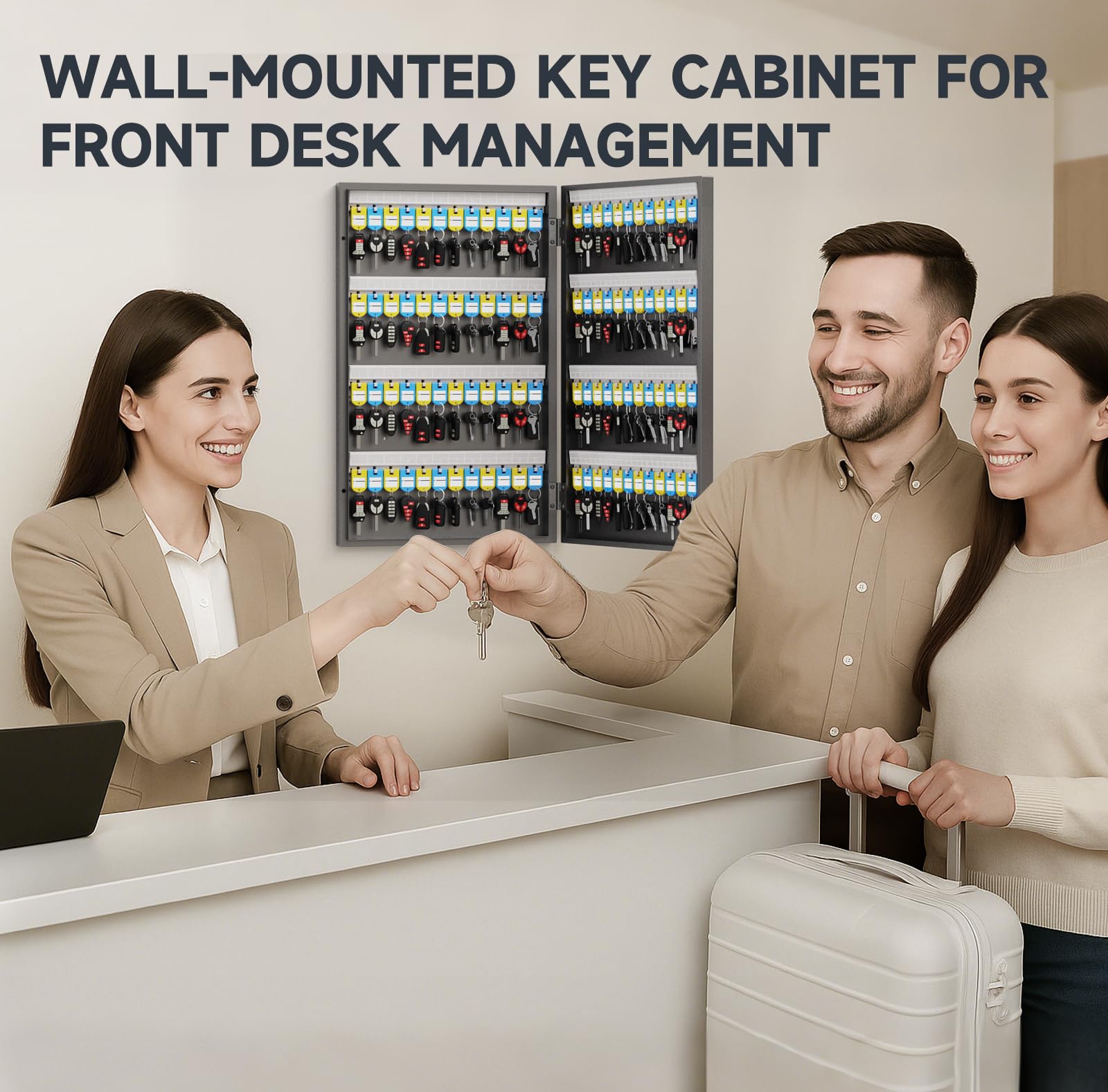Acrimet Key Cabinet Organizer 96 Positions With Lock (Wall Mount) (96 - View #10