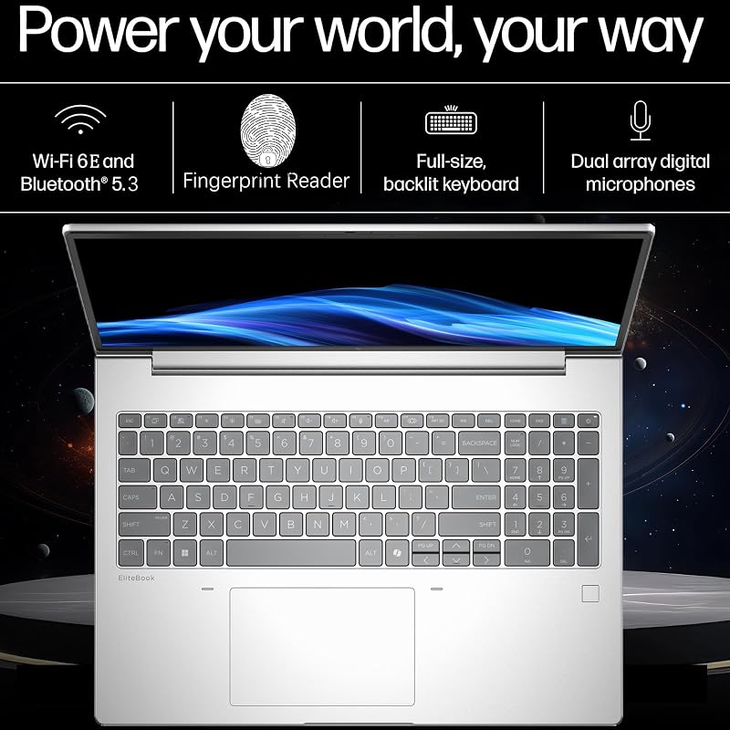 HP 2026 EliteBook 16 Laptop, AMD Ryzen 5 200, 32GB DDR5, 1TB SSD, AI PC image 5