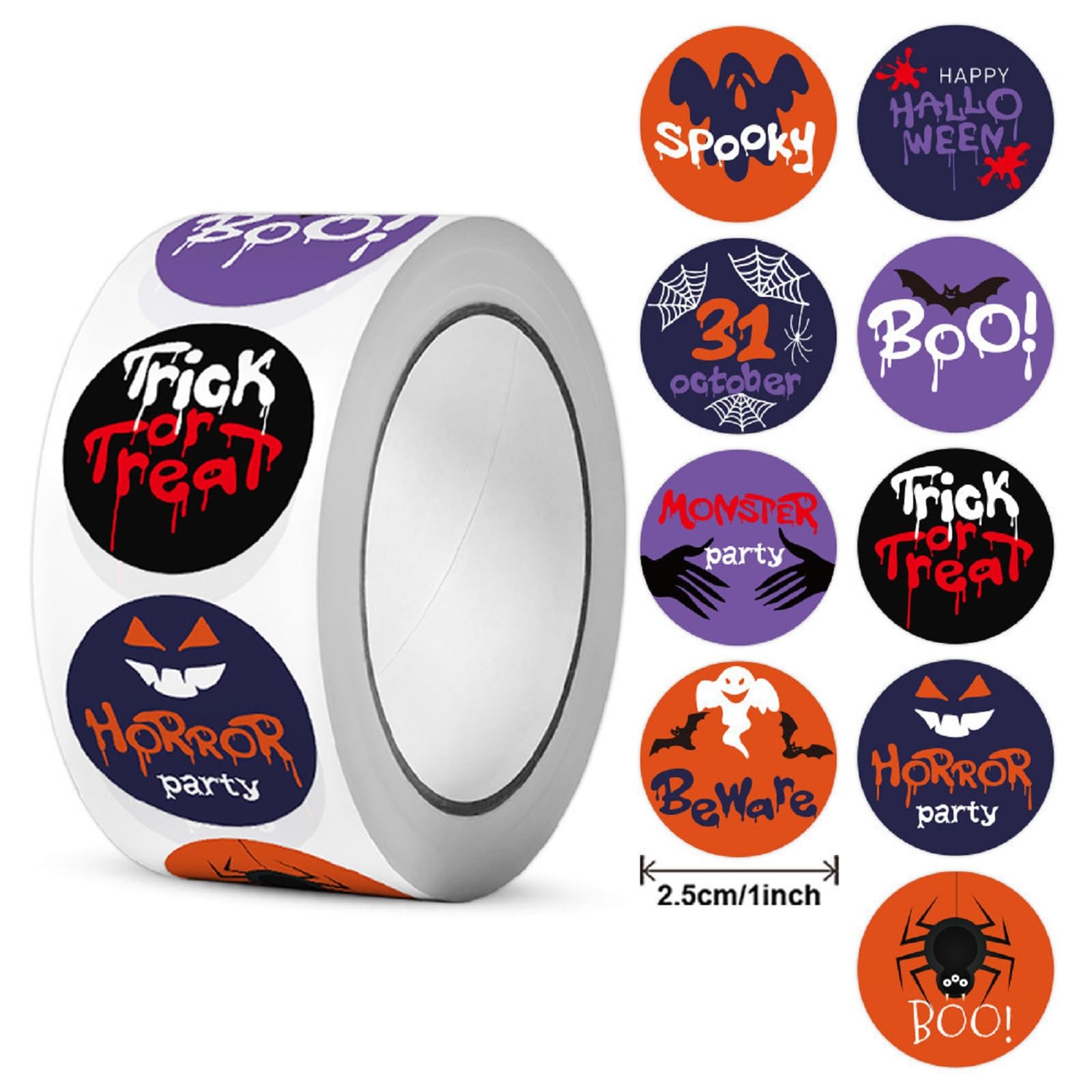 Amazon.co.jp: SAEYZ 1000pcsハロウィンシールステッカー 大量 直径