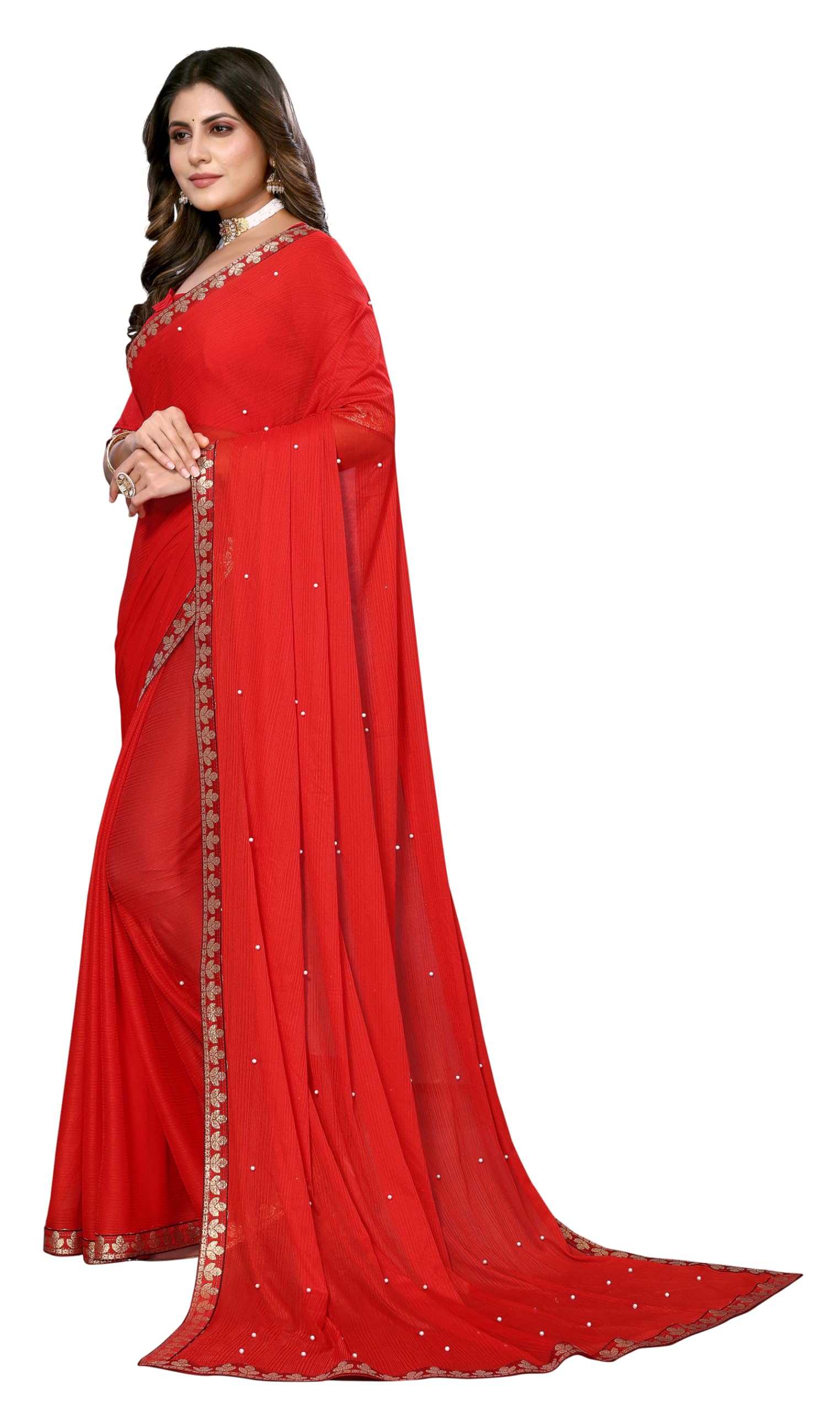 Sari Tejido Jacquard Banarasi De Mujer India Con Blusa Sin Costuras, Color Marrón