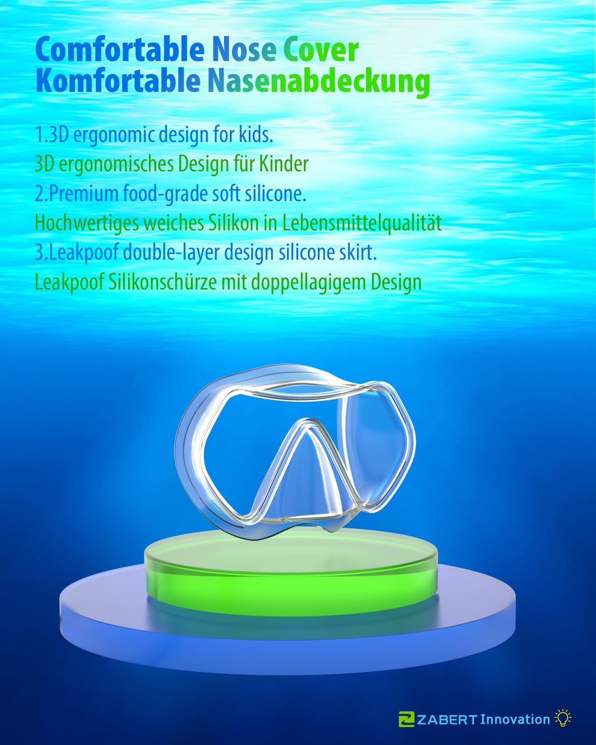Prämie Kinder Taucherbrille,Kinder Schwimmbrille für 2-14 Jahre Jungen Mädchen, bequem elastische Kopfbänder Schnorchelmaske Tauchmaske Schwimmmaske