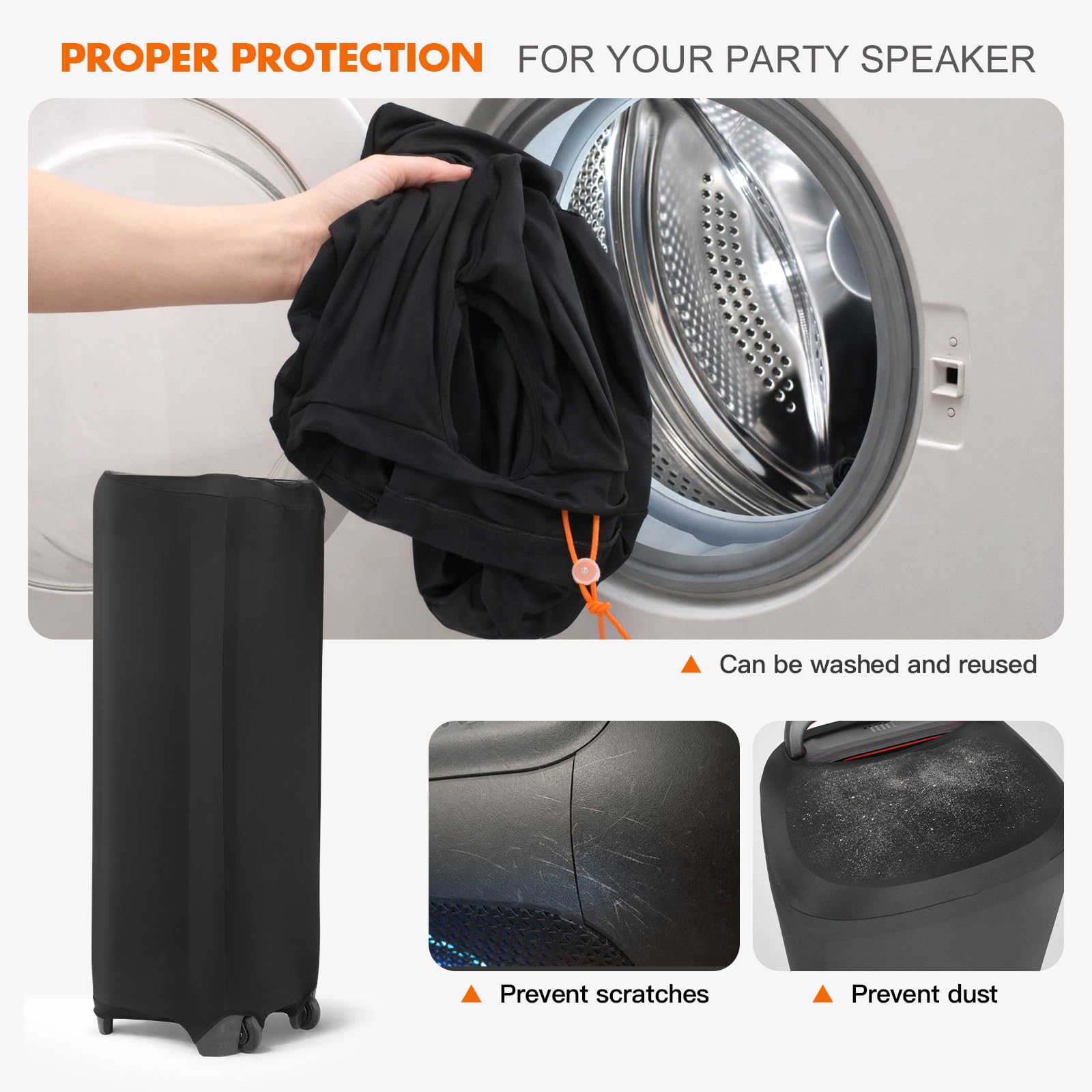PartyBox 1000 - Custodia antipolvere compatibile con altoparlante portatile JBL PartyBox 1000, custodia protettiva morbida elastica per altoparlanti esterni