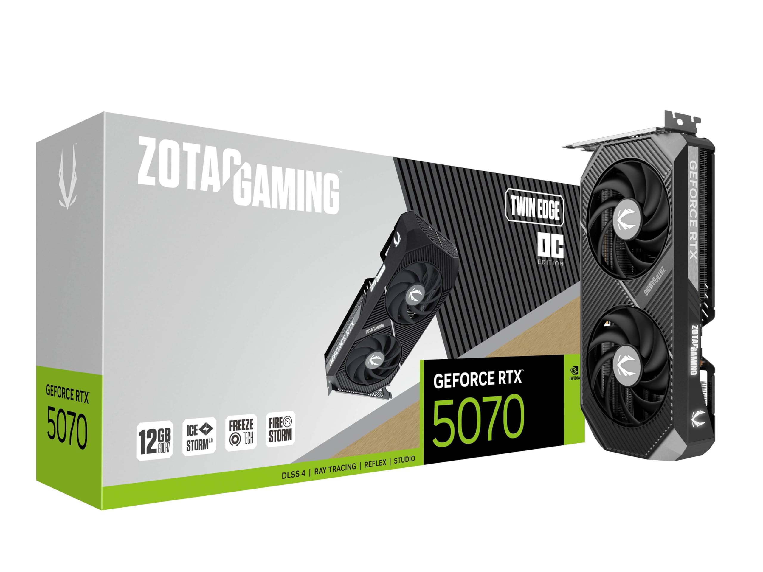 ZOTAC Placa gráfica para jogos GeForce RTX 5070 Twin Edge OC DLSS